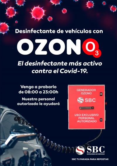 <p>
	SBC Gasolineras sistema de desinfecci&oacute;n del automovil con Ozono</p>
